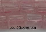 CTB501 15.5 inches 10*13mm triangle rose quartz beads wholesale