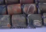 CTB568 15.5 inches 10*13mm triangle matte rhyolite beads