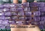 CTB617 15.5 inches 11*16mm - 12*18mm faceted tube ametrine beads