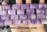 CTB652 15.5 inches 12*16mm faceted tube lavender amethyst beads