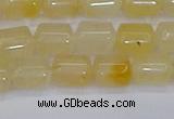 CTB701 15.5 inches 6*8mm tube yellow jade beads wholesale