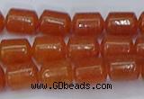 CTB704 15.5 inches 6*8mm tube red aventurine beads wholesale