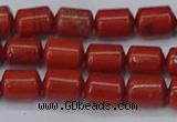 CTB709 15.5 inches 6*8mm tube red jasper beads wholesale