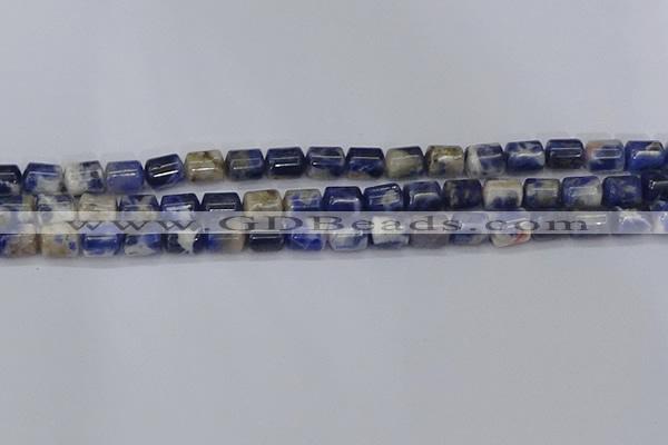 CTB715 15.5 inches 6*8mm tube white lace sodalite beads wholesale