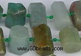 CTB755 6*10mm - 8*12mm faceted tube blue & green kyanite beads