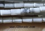 CTB811 15.5 inches 2*4mm tube white howlite beads wholesale