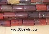 CTB815 15.5 inches 2*4mm tube red jasper beads wholesale