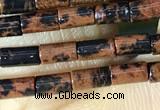 CTB817 15.5 inches 2*4mm tube mahogany obsidian beads wholesale