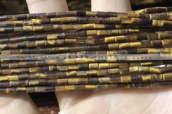 CTB823 15.5 inches 2*4mm tube yellow tiger eye beads wholesale