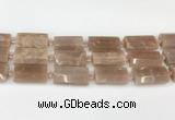 CTB861 13*25mm - 15*28mm faceted flat tube moonstone beads