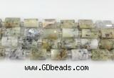 CTB870 13*25mm - 14*19mm faceted tube gemstone beads