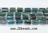 CTB888 15.5 inches 13*25mm - 14*19mm faceted tube apatite beads