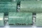 CTB909 15 inches 10*16mm faceted tube amazonite beads