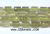 CTB945 15 inches 13*25mm - 14*19mm faceted tube lemon quartz beads