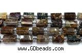 CTB953 15 inches 13*25mm - 14*19mm faceted tube pietersite beads