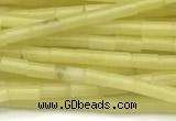 CTB962 15 inches 2*4mm tube olive jade beads