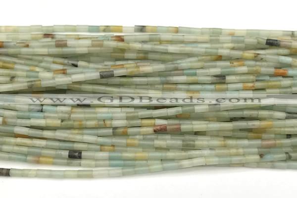 CTB963 15 inches 2*4mm tube amazonite beads