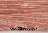 CTB968 15 inches 2*4mm tube cherry quartz beads