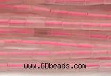 CTB969 15 inches 2*4mm tube rose quartz beads