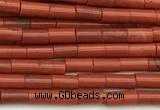 CTB990 15 inches 2*4mm tube red jasper beads