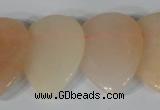 CTD02 Top drilled 22*30mm flat teardrop pink aventurine beads