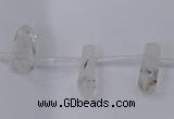 CTD1137 Top drilled 6*15mm - 8*20mm nuggets white crystal beads