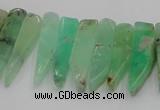 CTD1200 Top drilled 6*15mm - 7*40mm sticks Australia chrysoprase beads