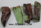 CTD1205 Top drilled 5*20mm - 10*40mm sticks Australia chrysoprase beads