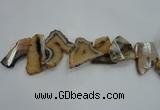 CTD1508 Top drilled 30*45mm - 40*60mm freeform agate slab beads