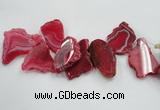 CTD1511 Top drilled 30*50mm - 40*65mm freeform agate slab beads