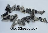 CTD1556 Top drilled 18*25mm - 30*45mm freeform blue lace agate slab beads