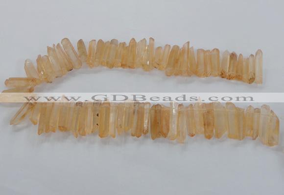 CTD1630 Top drilled 5*20mm - 8*30mm sticks red quartz beads