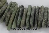 CTD1632 Top drilled 5*20mm - 8*40mm sticks green kyanite beads