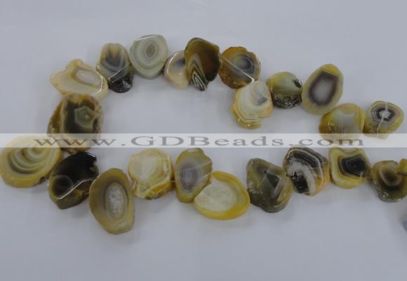 CTD1635 Top drilled 15*20mm - 25*35mm freeform agate beads