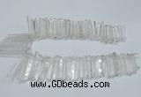 CTD1639 Top drilled 5*30mm - 7*60mm sticks white crystal beads