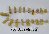 CTD1652 Top drilled 10*20mm - 15*40mm freeform druzy agate beads