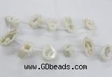 CTD1680 Top drilled 15*25mm - 30*35mm nuggets druzy agate beads