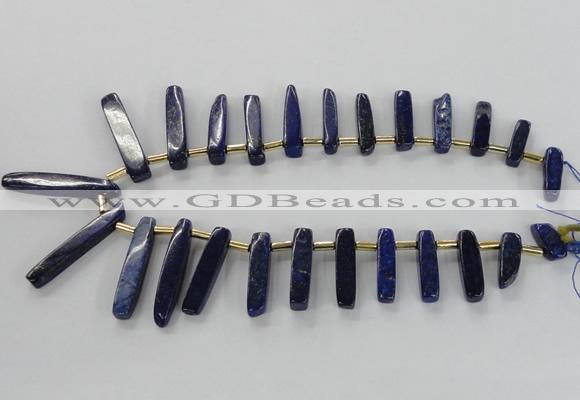 CTD1923 Top drilled 6*20mm - 8*45mm sticks lapis lazuli beads