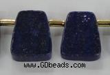 CTD1925 Top drilled 20*25mm - 22*28mm trapezoid lapis lazuli beads