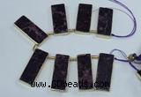 CTD1943 Top drilled 18*45mm - 20*50mm rectangle sea sediment jasper beads