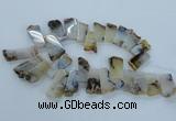 CTD1971 Top drilled 15*25mm - 20*40mm freeform montana agate beads