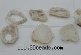 CTD1975 Top drilled 40*45mm - 50*60mm freeform druzy agate beads