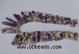 CTD1979 Top drilled 8*20mm - 10*55mm sticks dogtooth amethyst beads