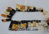 CTD1985 Top drilled 10*25mm - 12*50mm sticks agate gemstone beads