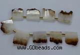 CTD1995 Top drilled 30*35mm - 35*40mm freeform druzy citrine beads