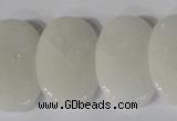 CTD20 Top drilled 20*30mm oval white stone beads wholesale