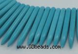 CTD2023 Top drilled 5*20mm - 5*45mm sticks turquoise beads