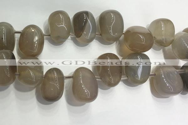 CTD2120 Top drilled 15*25mm - 18*25mm freeform agate beads