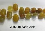 CTD2121 Top drilled 15*25mm - 18*25mm freeform agate beads