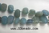 CTD2126 Top drilled 15*25mm - 18*25mm freeform agate beads